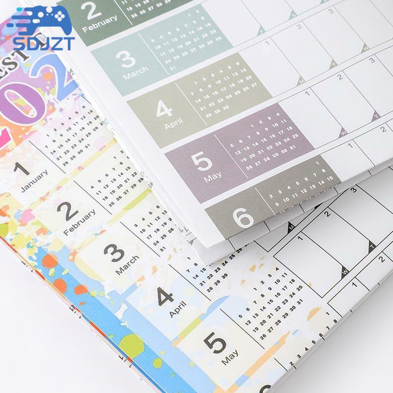 2024 kalendarz wiszący na ścianie Kawaii roczny arkusz planera notatnik Do zrobienia lista harmonogramów organizatora lista kontrolna biura w domu