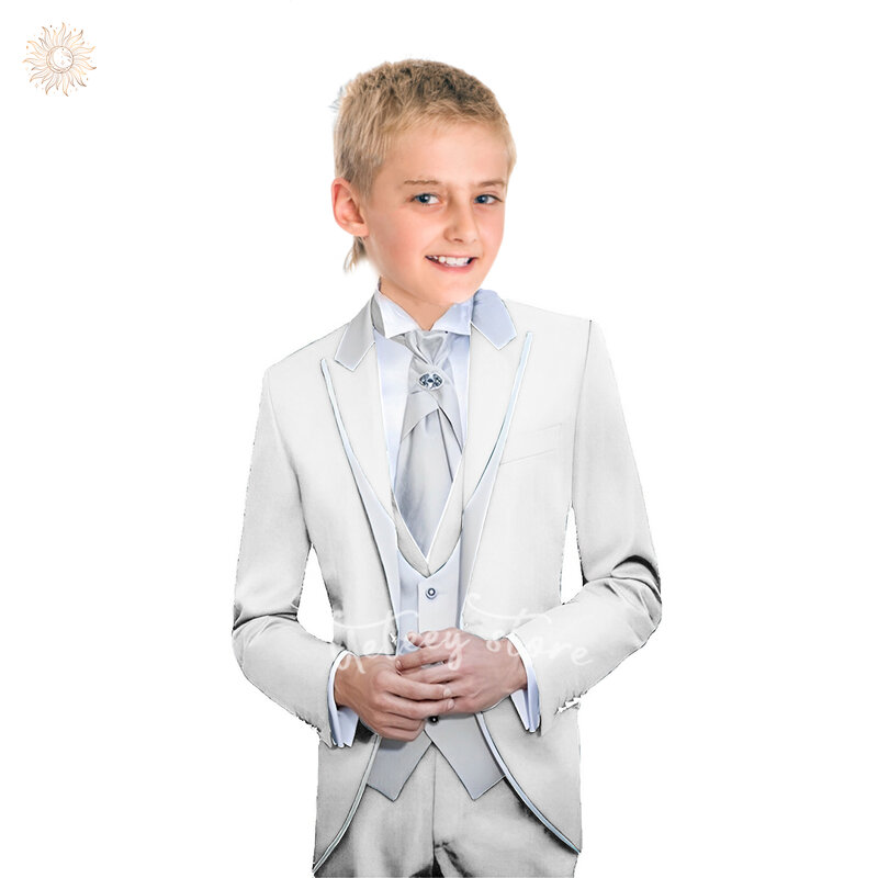 Ueteey Jungen passt zu klassischen Smoking Blazer Weste Hosen Set Slim Fit 3 Stück Anzug Set für Hochzeit Abschluss ball Party