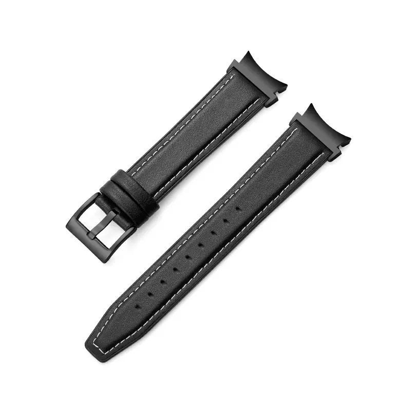 Bandes en cuir et silicone pour Samsung Galaxy Watch 4, 6 Band, Classic 47mm, 46mm, 5Pro, 44mm, 40mm, No Gaps Bracelet Strap