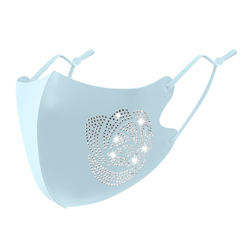 1 szt. Damska maska na bal maskowy Kula Diamentowa woda Kryształowy kolor Modna regulowana opaska na uszy Zmywalna i maska ochronna wielokrotnego użytku