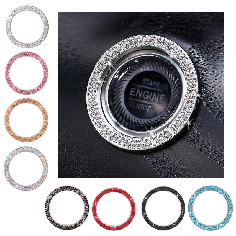 Kristallen Auto Sticker Ring, Diamanten Ring Sticker Auto Accessoires Strass Sticker