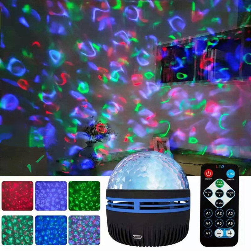 LED Starry Sky Projeção Night Light, lâmpada de cabeceira multifunções, ambiente quarto, StageLight rotativo, lâmpada do projetor