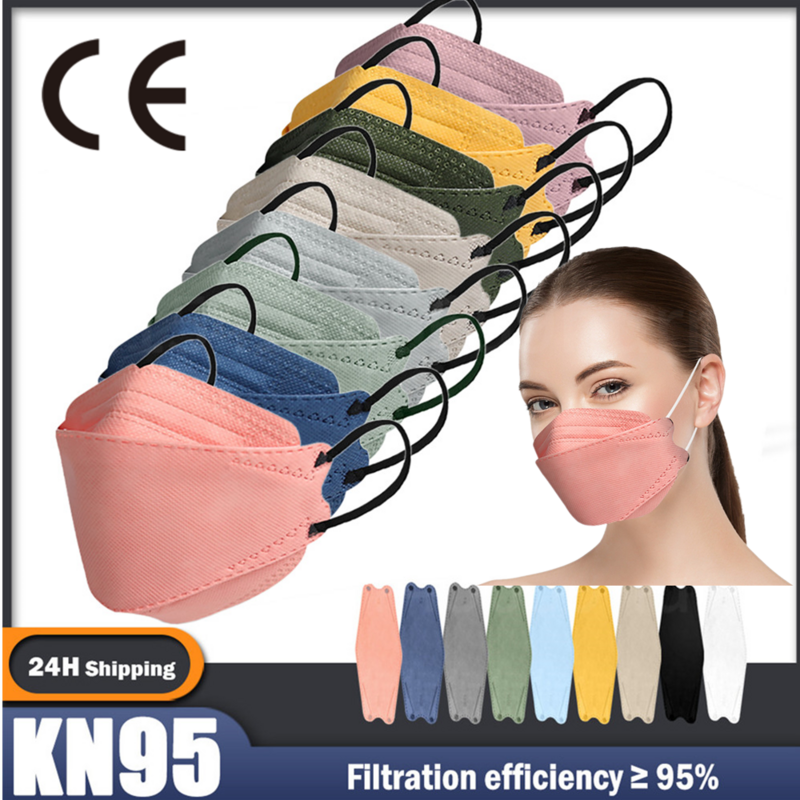 Mascarillas FFP2 homologadas para adulto, máscaras protectoras de colores, KN95, españa