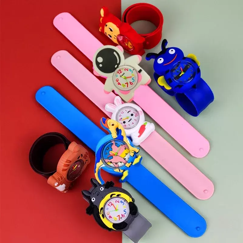 Cheap Kids Watch Cartoon Anime Toy 1-9 Years Old Children Quartz Watch Baby Learn Time Clock Girls Boys Slap Patting Wrist Watch