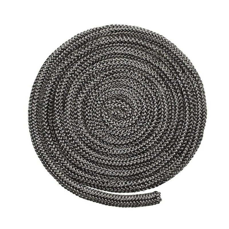 Segel tali serat kaca 118 inci/3meter 12 Mm 78 inci/2meter hitam tahan lama kinerja penyegelan baik