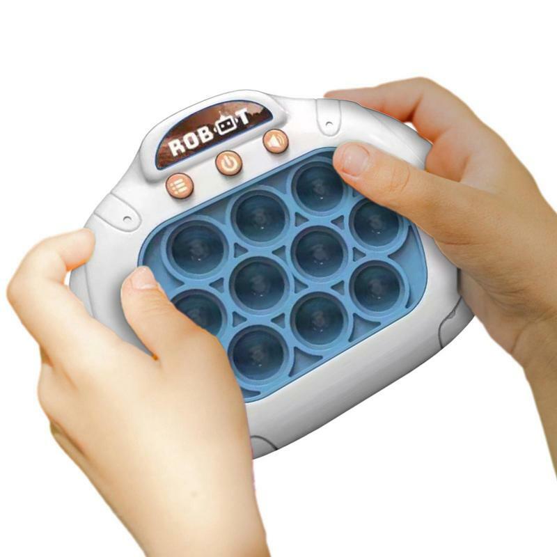Mainan Fidget cahaya permainan gelembung dorong Pop dengan Sound Up Pro antistres permainan dorong cepat elektronik untuk anak dewasa menghilangkan stres hadiah