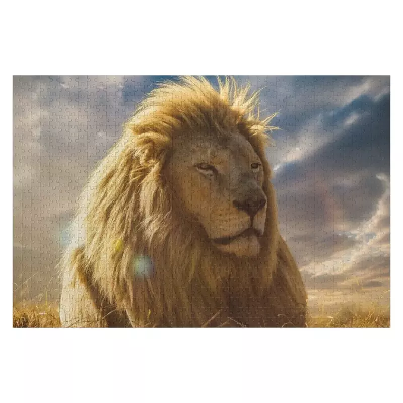 Lion of Judah teka-teki gambar inspirasi personalisasi Anak skala hadiah motor Bea Cukai dengan foto kayu untuk Dewasa Puzzle