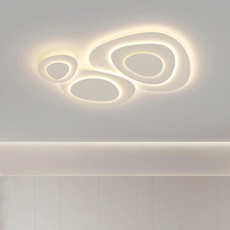 Modern and Simple White LED Ceiling Lamp Milk White Wind Living Room Dining Room Lamp Bedroom Kitchen Ceiling Lamp Indoor Lighti