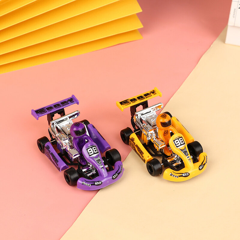 Bambini tirare indietro Power Racing Car Power Kart Puzzle per bambini veicoli giocattolo Formula auto inerzia Go-kart