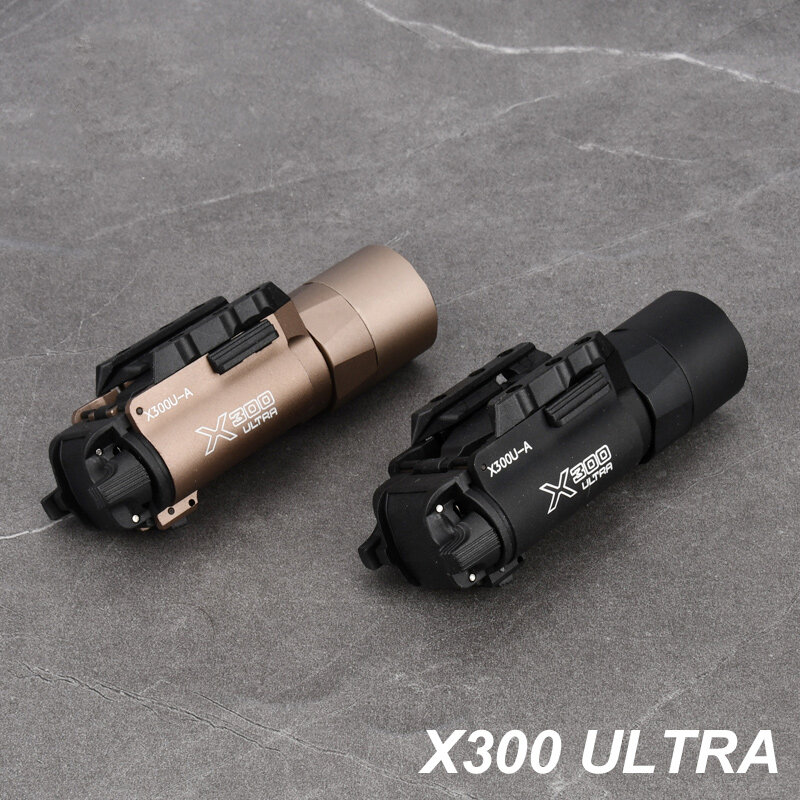 Surefir 전술 금속 권총 스트로브 LED 라이트, X300 X300U 울트라 X300V XH35, 20mm 레일 에어소프트 무기 사냥 손전등