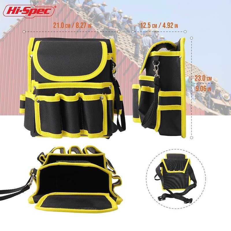 Hi-Spec 1PC elettricista borsa per attrezzi impermeabile borsa per attrezzi da lavoro mimetica cintura per attrezzi borsa per custodia in tela di Nylon strumento fai da te