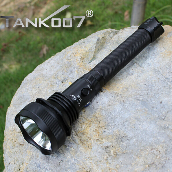 TankHouseTC60-Lampe de poche à lumière LED Cree XM-L U2, torche militaire, pour la chasse et le camping, avec 2 piles X18650