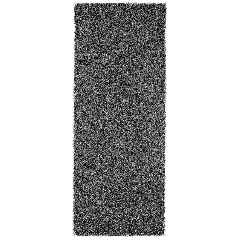 Non-Slip Rubberback Solid 2x5 Soft Indoor Runner Rug, 20" x 59", Gray