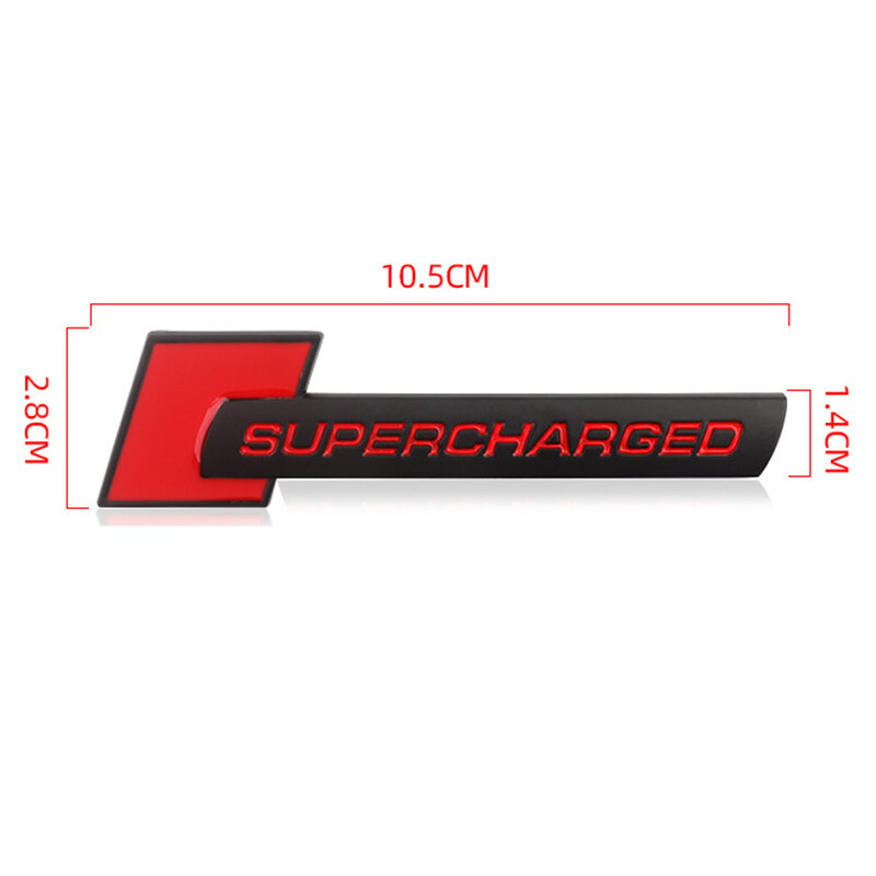 Insignia de emblema de Metal supercargado 3d, pegatina de coche para Audi Q7 S Line A6 C6 A8 D4 S4 B8 S6 C5 V6, accesorios de logotipo supercargado