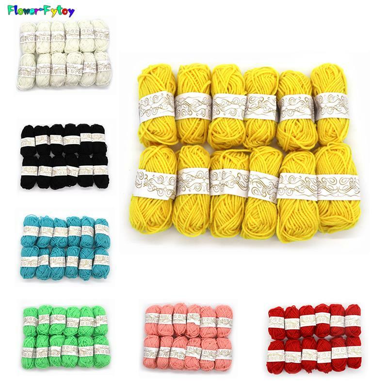 ベビースカーフと帽子用のウールニット糸,手作りのかぎ針編みの糸,DIY, 12個