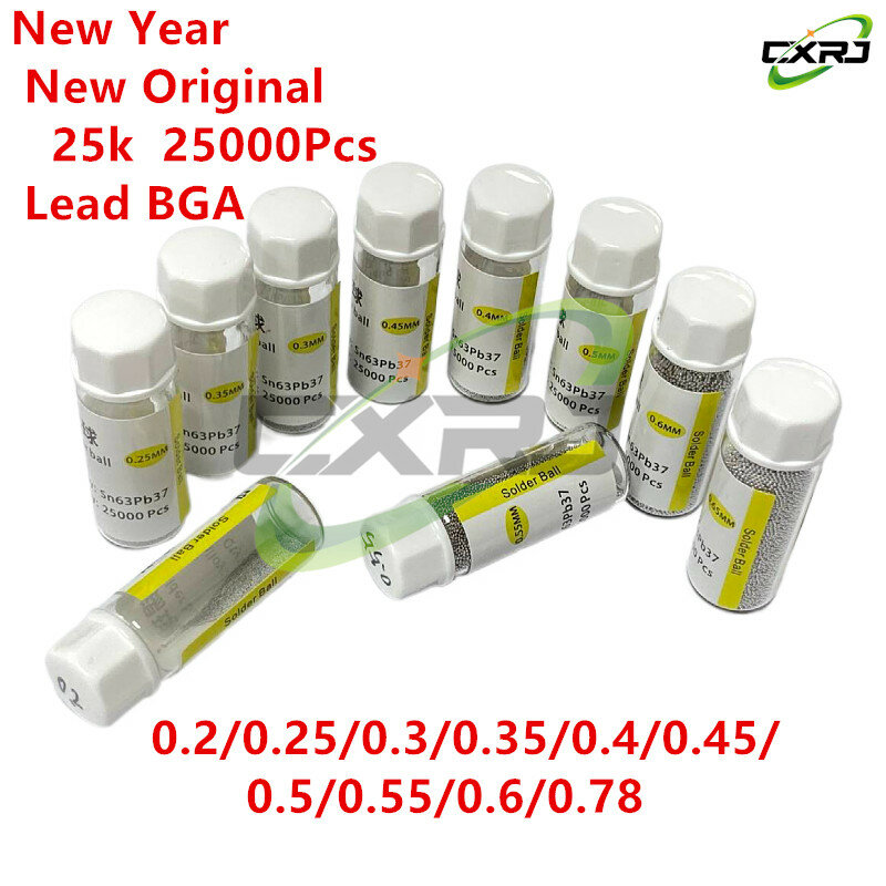 1 Flasche Reballing Bälle (0,2 0,25 0,3 0,35 0,4 0,45 0,5 0,55 0,6 0,65 0,76) BGA Leadsolder Ball Leaded BGA Nacharbeit Reparatur werkzeuge