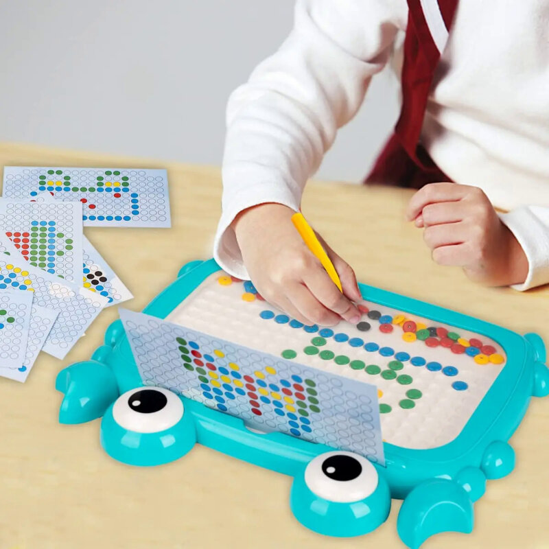Tablica magnetyczna dla dzieci kontrola długopisu kraba zabawki edukacyjne ćwiczenia puzzle do wczesnej edukacji koraliki Montessori zabawka dla dziecka prezent