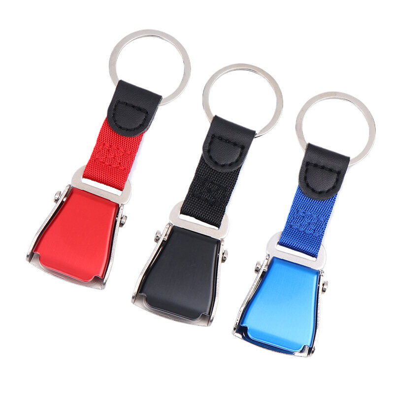 1PC Mini Safety Seatbelt Plane Buckle Keychain Strap Key Chain For Flight Keyes Airplane Airline Small Aviation Gifts Seat Belt
