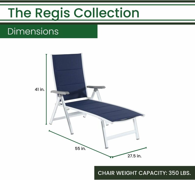 Regis-Chaise longue rembourrée avec cadre en aluminium fin, tissu à élingue à séchage rapide, mobilier d'extérieur moderne et de luxe pour .C.