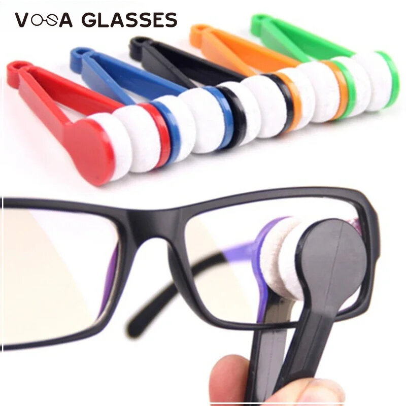 Przenośne wielofunkcyjne okulary do czyszczenia okularów okulary przeciwsłoneczne ściereczka do czyszczenia z mikrowłókna szczotki do wycierania narzędzi Mini 1 szt