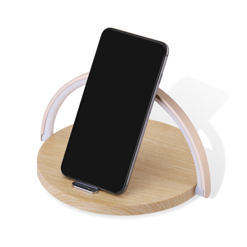 Portable Charging Pad led energy saving night light Wireless Charger With night table light promotional business products