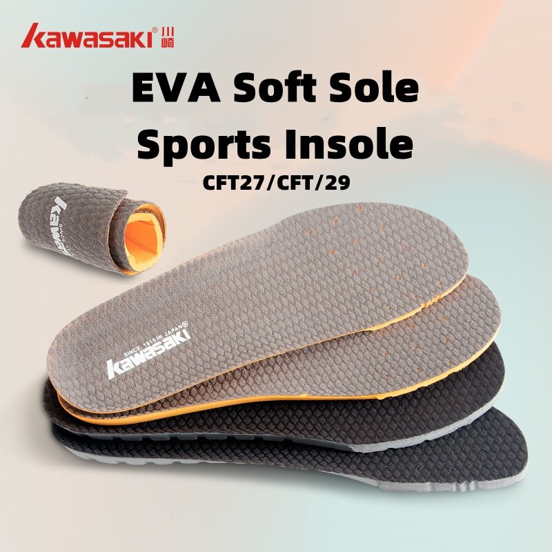Kawasaki-Palmilha Respirável Antiderrapante, Sapatos Badminton, Tênis, Absorção de Choque, Adequado para Kawasaki CFT-22 CFT-27