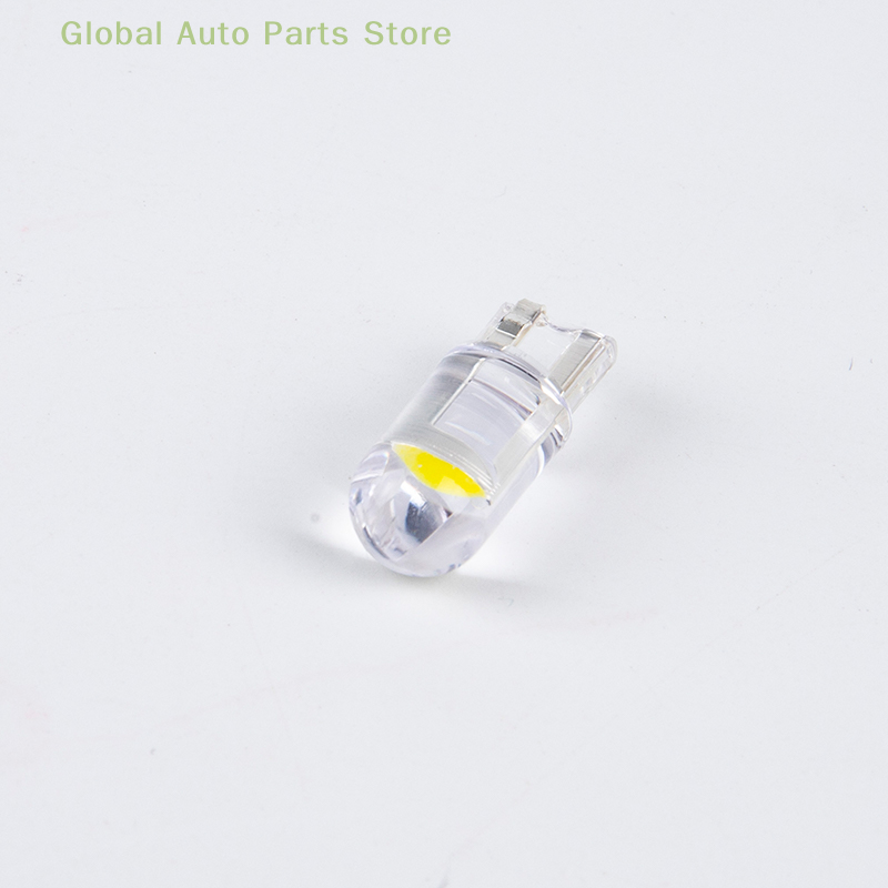 Branco Auto License Plate Lamp, COB Glass, Luz LED para Automóveis, T10, 6000K, W5W