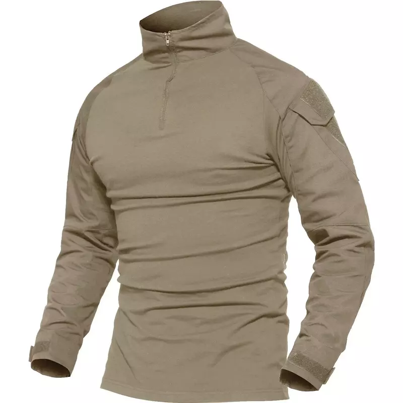 Camisa táctica de camuflaje para hombre, camisa de combate de soldados de manga larga, uniforme de algodón, camisas Airsoft
