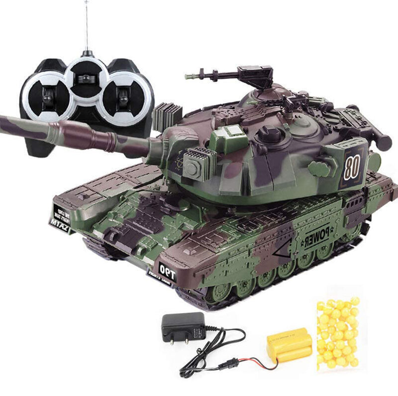 1:32  Battle Tank Heavy Large Interactive Military War Remote Control Toy Car with Shoot Bullets Model Electronic Boy Toys