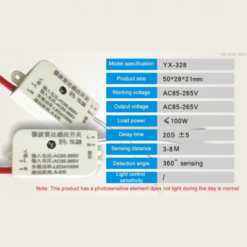 Infrared Human Induction Lamp Switch Light Easy To Install Wholesale Hot Human Body Sensor High Sensitivity Universal Wiring Abs