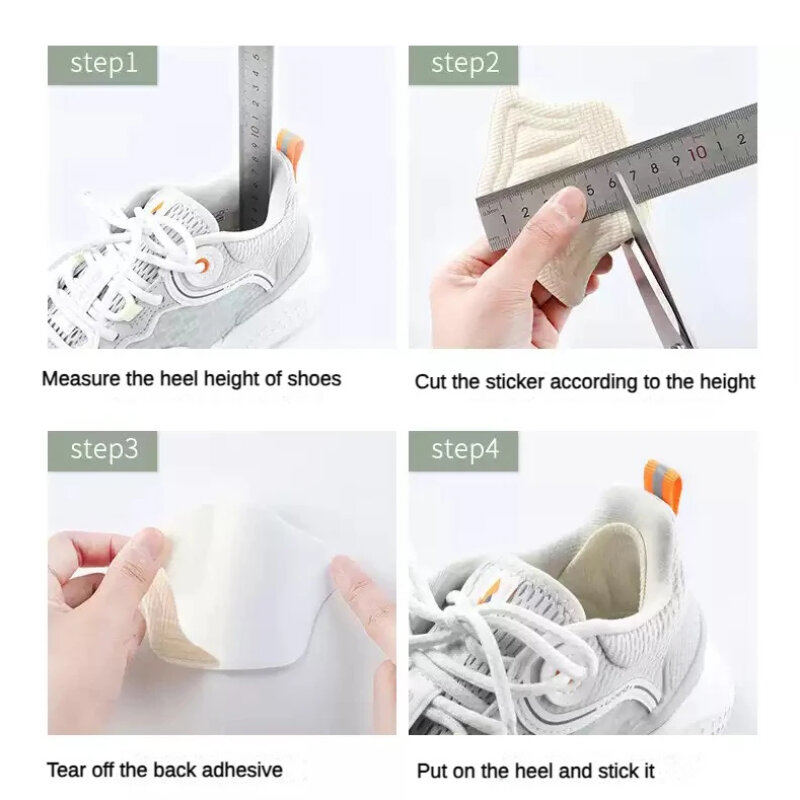 Sportowe trampki wkładki do pięty łagodzą ból miękkie pogrubione wkładki do butów z regulowanym ochraniaczem tylna naklejka plantillas para zapatos