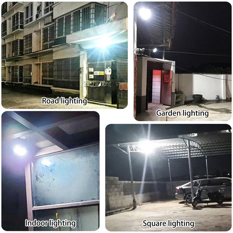 Super Bright Solar Street Lights, 300W, 100W, Spotlight, Lâmpada ao ar livre com controle remoto IP67 impermeável, Luz de inundação solar