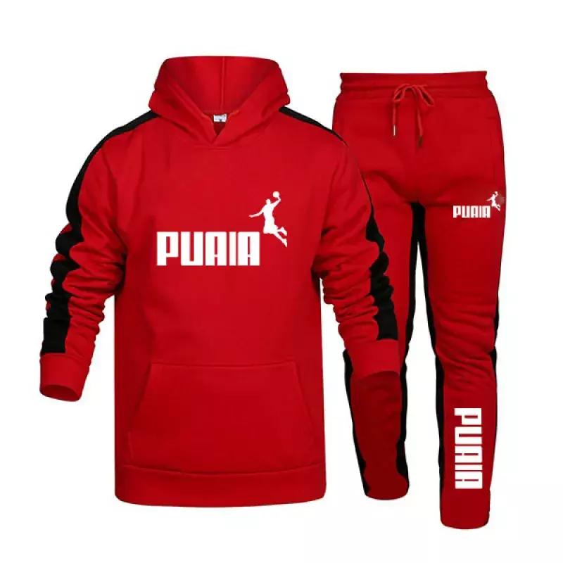 Mens Tracksuit Hooded Sweatshirts and Jogger Pants High Quality Gym Outfits Autumn Winter Casual Sports Hoodie Set Streetwear