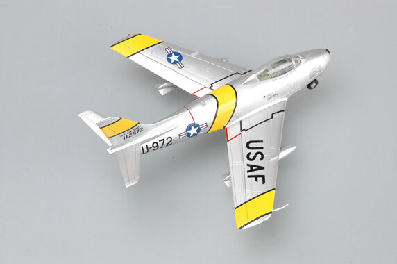 طائرة حربية من SABR مجموعة موديلات أو هدايا من البلاستيك الفضي ، Easymodel ، 1:72 ، FU513 ، FU972 ، ثابت عسكري
