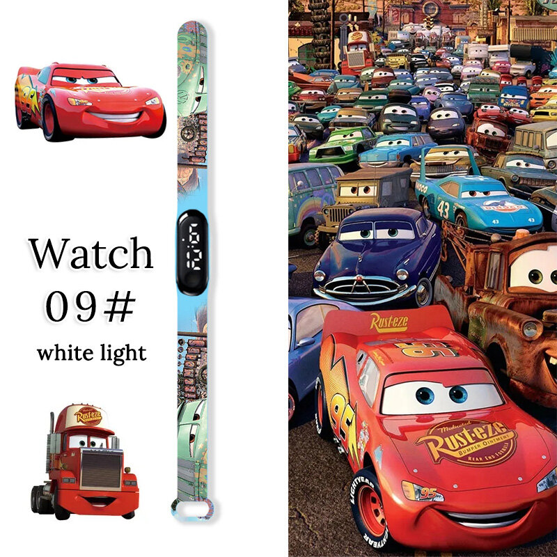 Disney Cars-relojes para niños y niñas, pulsera táctil deportiva con correa de silicona, Led, Digital, regalo para estudiantes