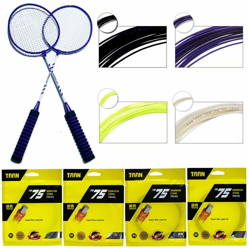 Multicolor Badminton Racket String Tool Lengte 10M Dia.0.7Mm Racket String 22-26lbs Trainning Badminton Racket Draad
