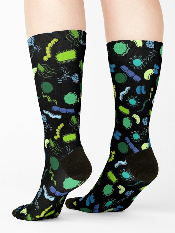 Microbiologia-colore su calzini neri calzini caldi all'ingrosso calzini personalizzati calzini hip hop da donna