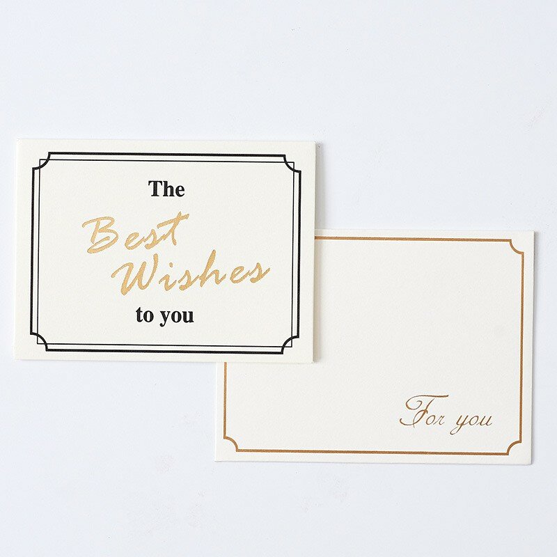 Товар на заказ, белые поздравительные открытки со склада или индивидуальным дизайном, золотая фольга, счастливого дня рождения, вам открытки и конверт