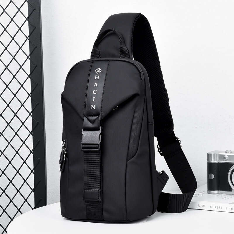 Chikage Personality Men's Single Shoulder Crossbody Bag Simple Casual Multi-functional Chest Bag Fashion Trend Unisex Bag