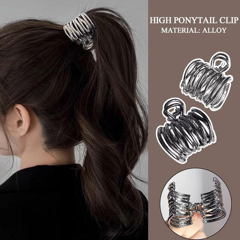 Simples High Ponytail Metal Clip para Mulheres, Headwear Irregular, Mini Acessórios, Grampos de cabelo, Garra Garra Hairpin, Moda, F G4L5