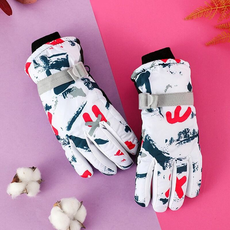 Новые зимние теплые перчатки для детей и взрослых для снега для мальчиков и девочек Лыжный Сноуборд ветрозащитные водонепроницаемые утолщенные теплые зимние перчатки
