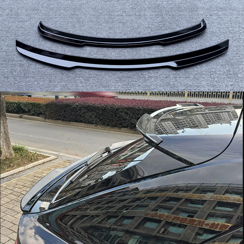 Spoiler traseiro do bordo do telhado para Audi Q8 S-Line 2019 +, plástico do abs, preto do brilho, cauda do carro, asa do tronco, universal