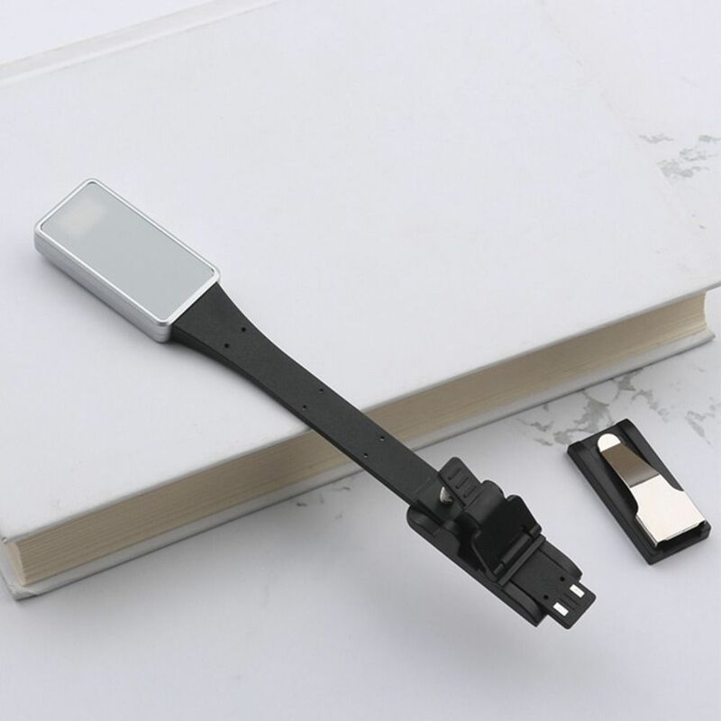 Lampada da lettura ricaricabile USB con Clip flessibile staccabile lampada a LED portatile Kindle eBook lettori luce notturna per camera da letto