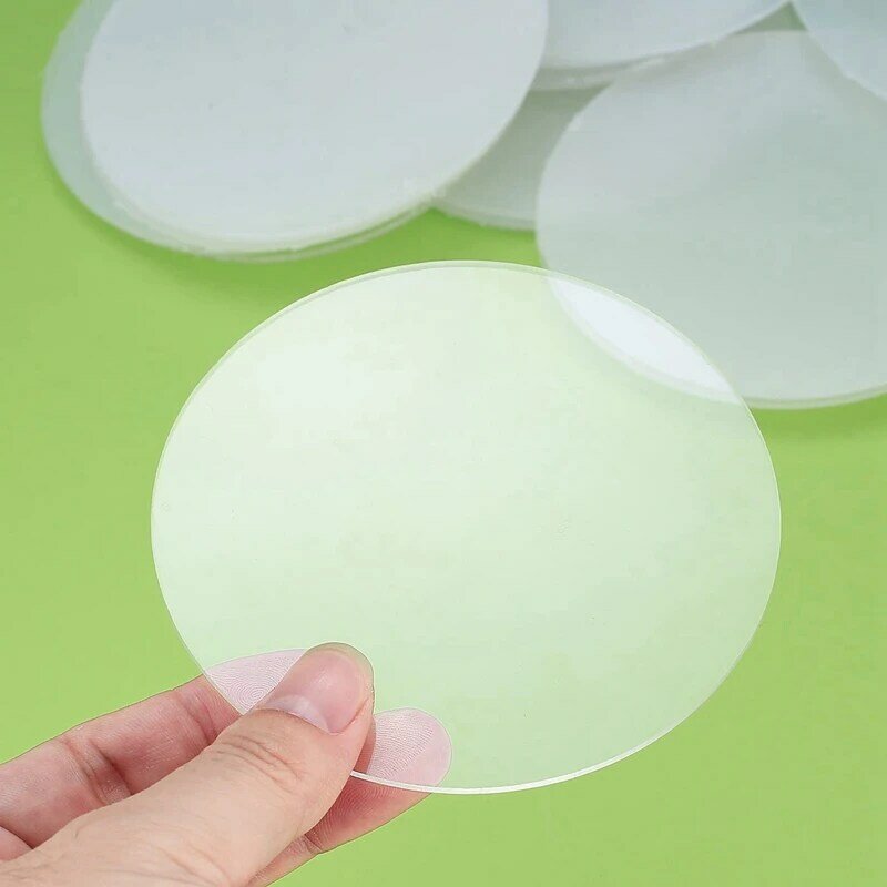 Láminas acrílicas redondas transparentes, discos circulares de 4 pulgadas, placas en blanco, letreros para imágenes, pintura, manualidades DIY, 2 unidades