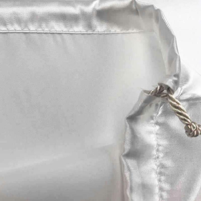 White Anti-dust Pocket Drawstring Bag Environmental Storage Bag Clothing Shoe Storage Bag Satin