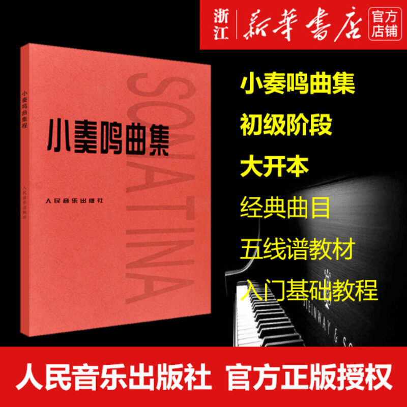 Pequeña colección de Sonata, edición de música para personas, Piano, libro de texto de escenario primaria, Tutorial, puntuación de cinco líneas