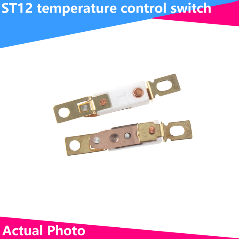 Termostato de interruptor de temperatura de secador de pelo, ST-12, normalmente cerrado, 65/70/75/80/85/90/95/100/105/110/115/120/125/130/135/, 5 unidades 140/145/