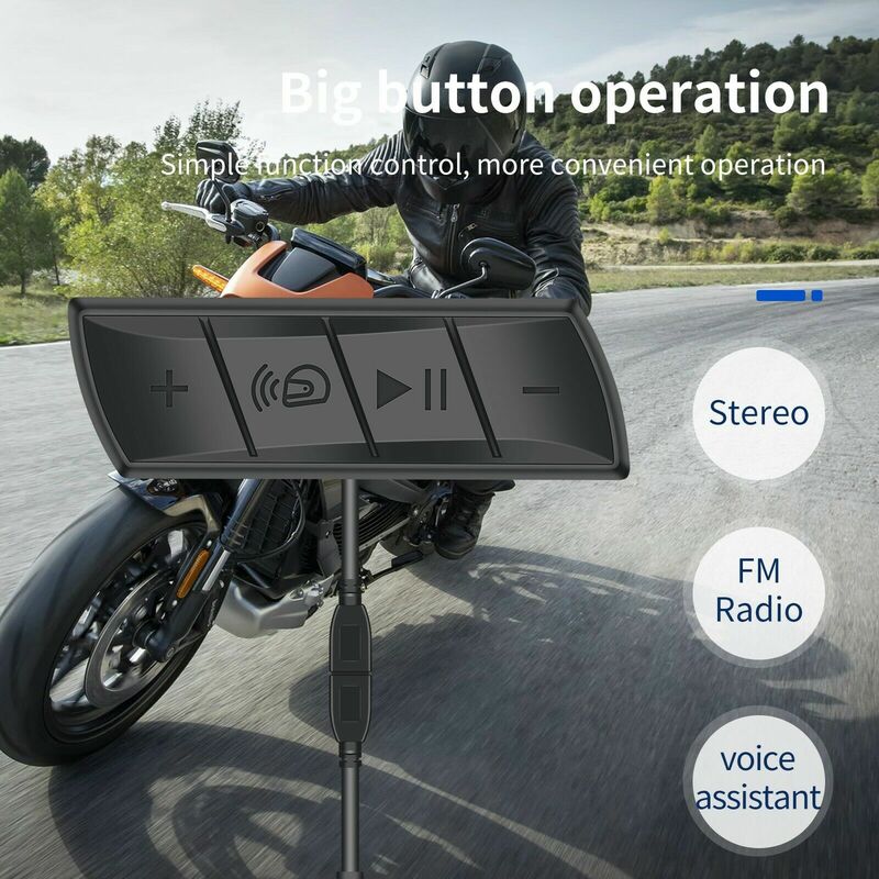Водонепроницаемые беспроводные наушники Bluetooth 5,0, динамик, гарнитура для мотоциклетного шлема, FM-радио, громкая связь, музыкальный динамик, автоматический ответ