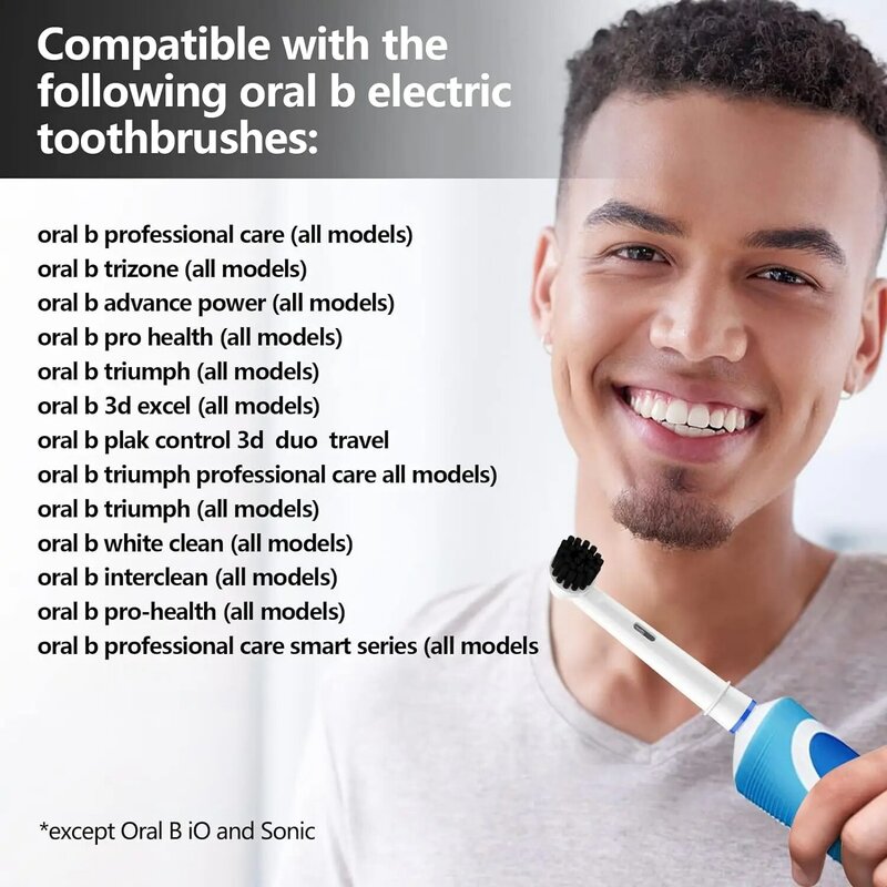 Насадки для электрической зубной щетки Oral B с перерабатываемым углем для профессионального ухода SmartSeries/TriZone Pro1000/3000/5000/7000