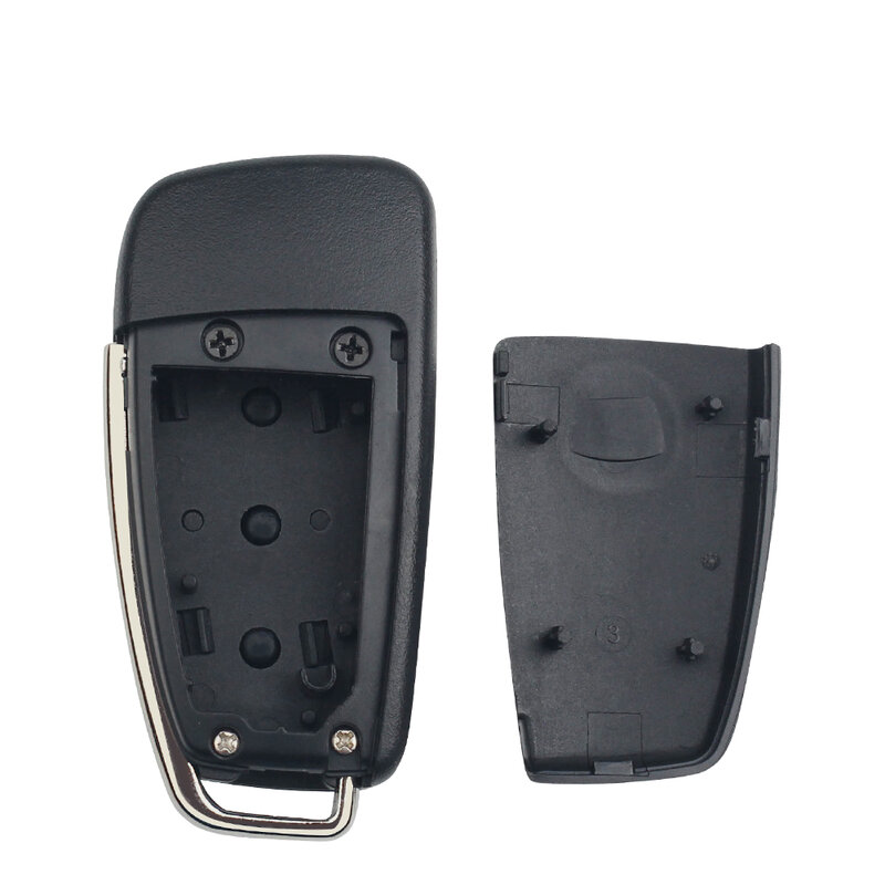 Casing Kunci Mobil Remote Lipat Pengganti KEYYOU 3 Casing Tombol untuk AUDI Tanpa Bilah